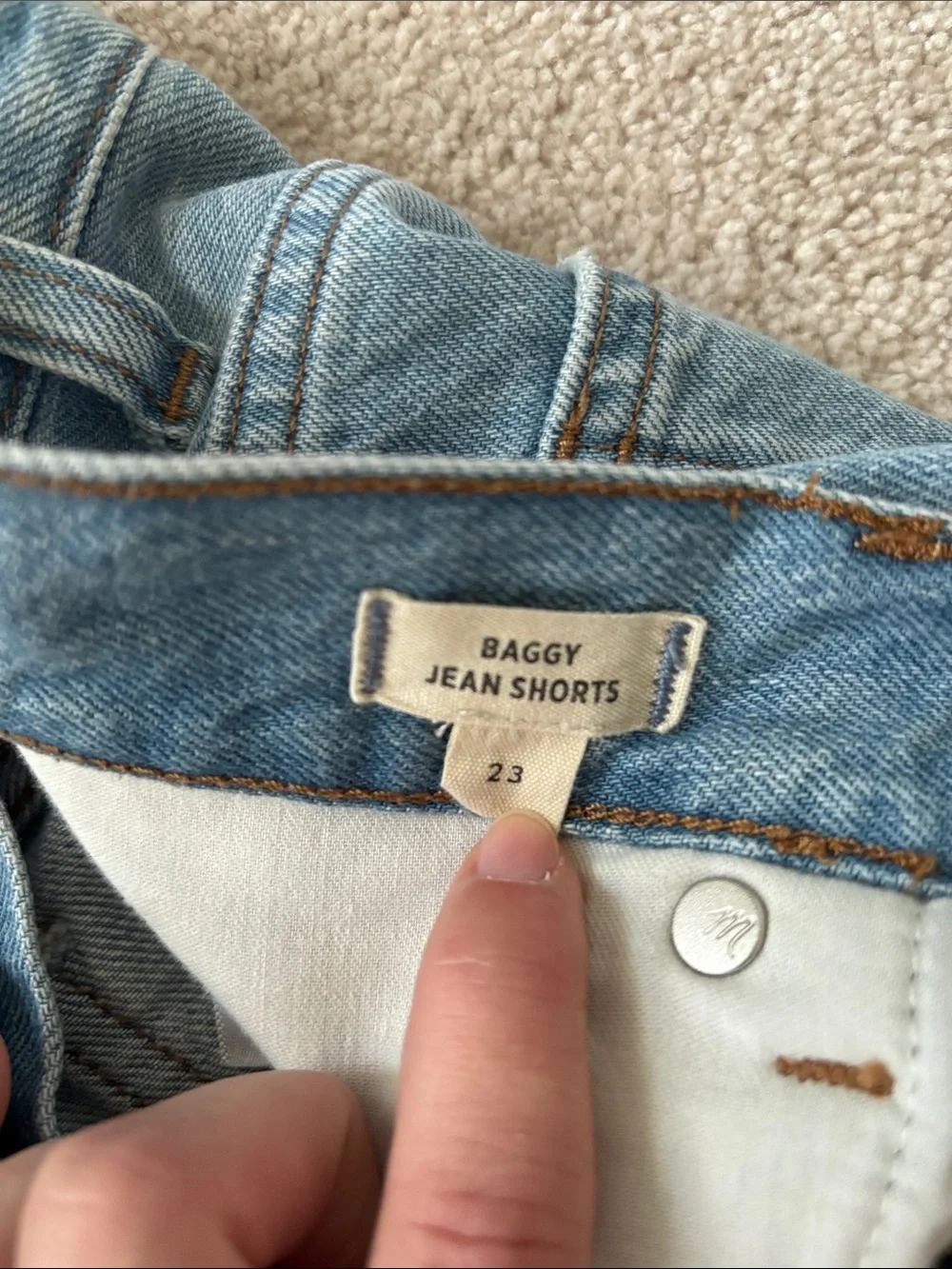 Madewell 100% Cotton Baggy Jean Shorts